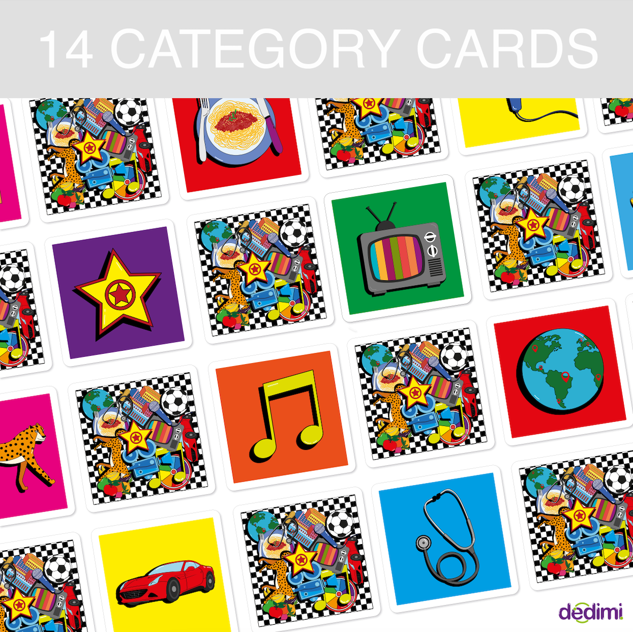 Alphabet card game | 3 in 1 card games | A to Z category games and Memory game | Travel size