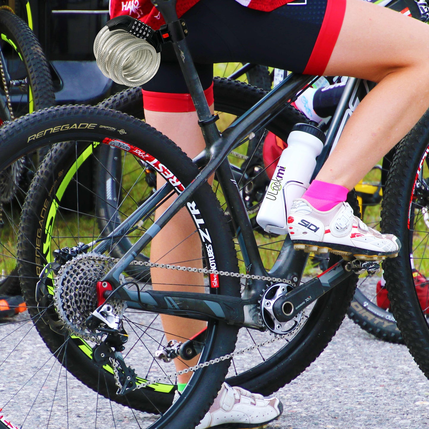 Ulockmi 5D Heavy-Duty Bike Lock: 180cm x 12mm Cable, Resettable Combination, Mounting Bracket