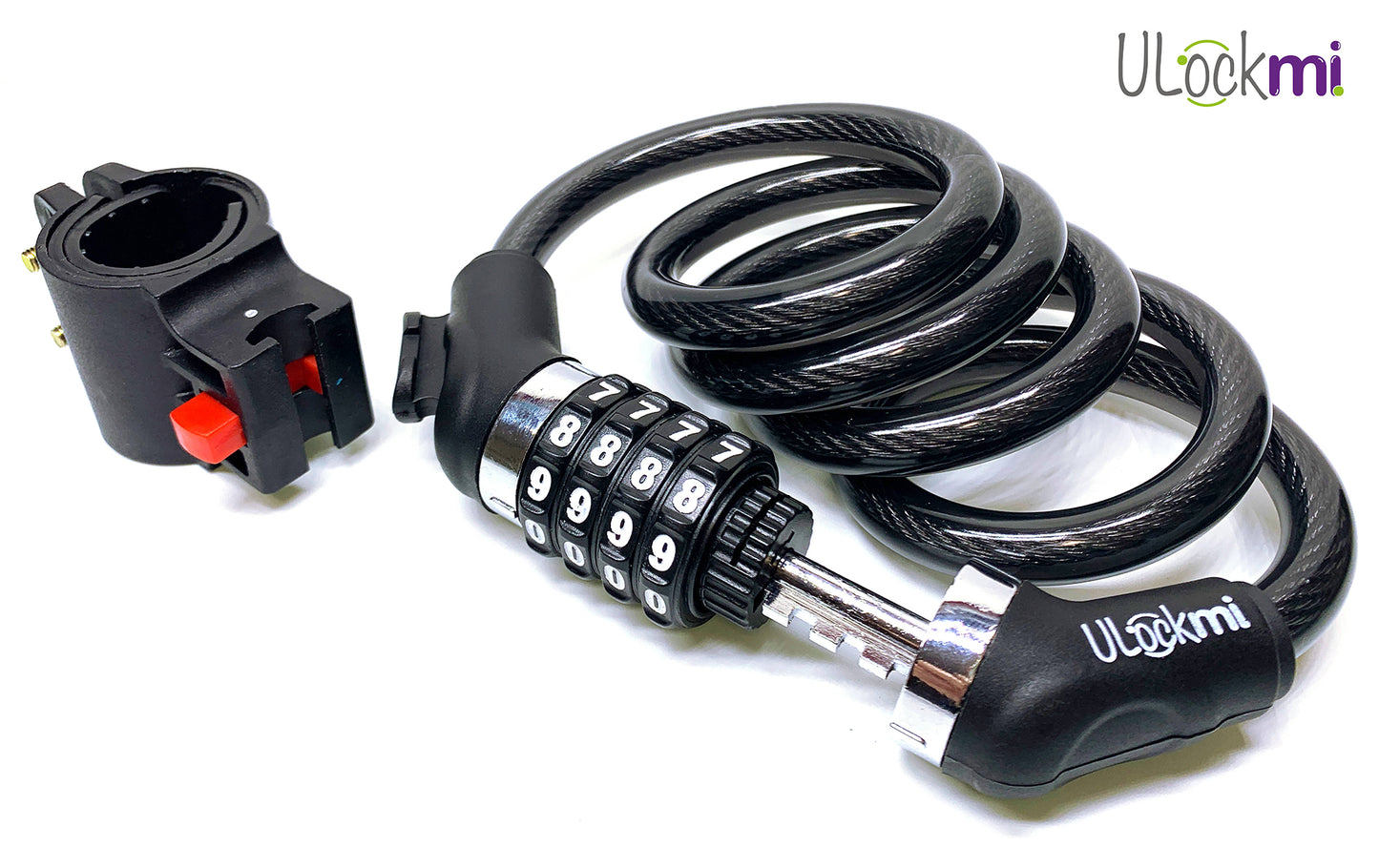 Ulockmi 4D Bike Lock: Secure and versatile. 4-digit combo, 120cm x 12mm cable. Ideal for bikes, scooters, and more.