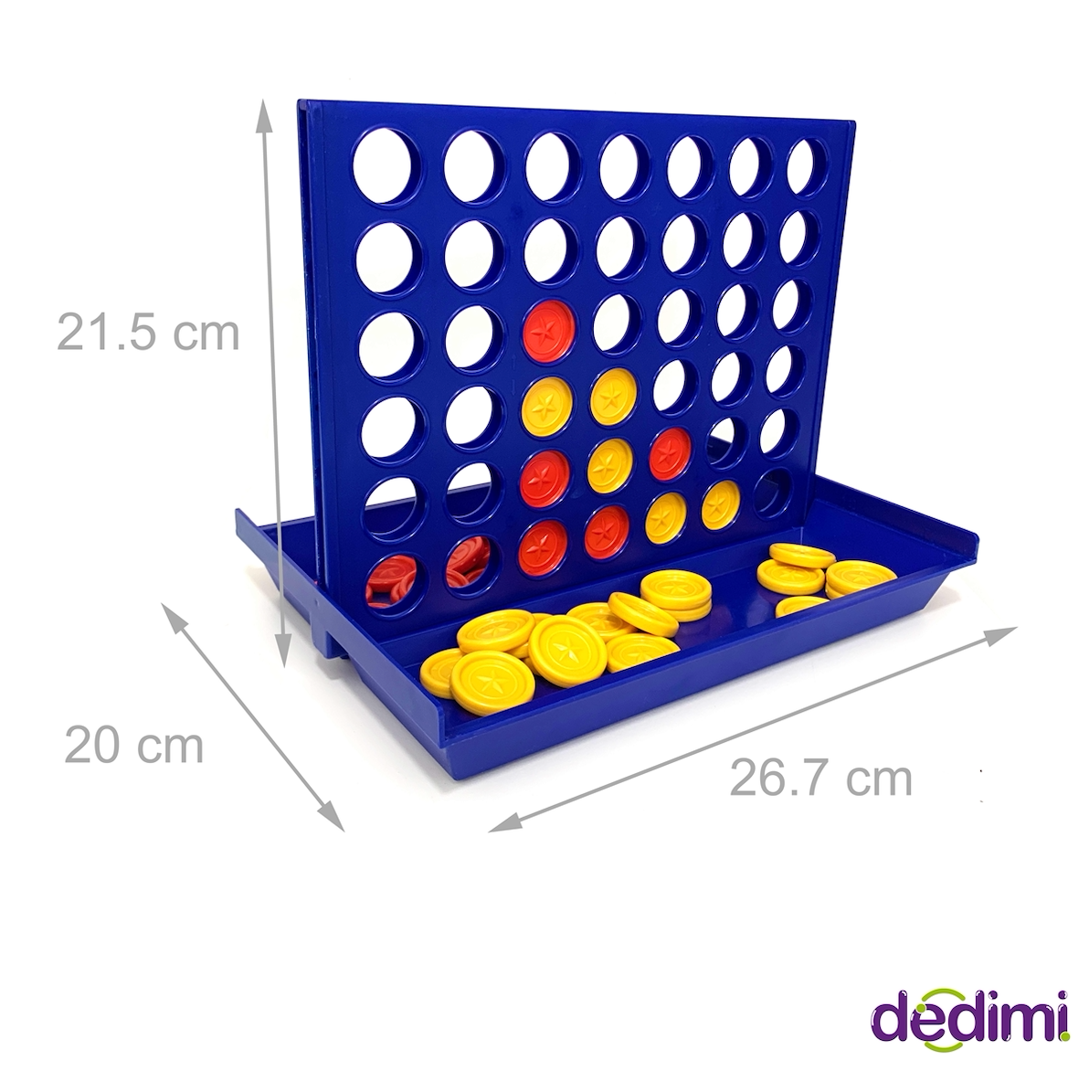 Dedimi 4 to Score Board Connect Game for Kids Classic Original Four in a Row Gaming Family Games Set toy age 6+