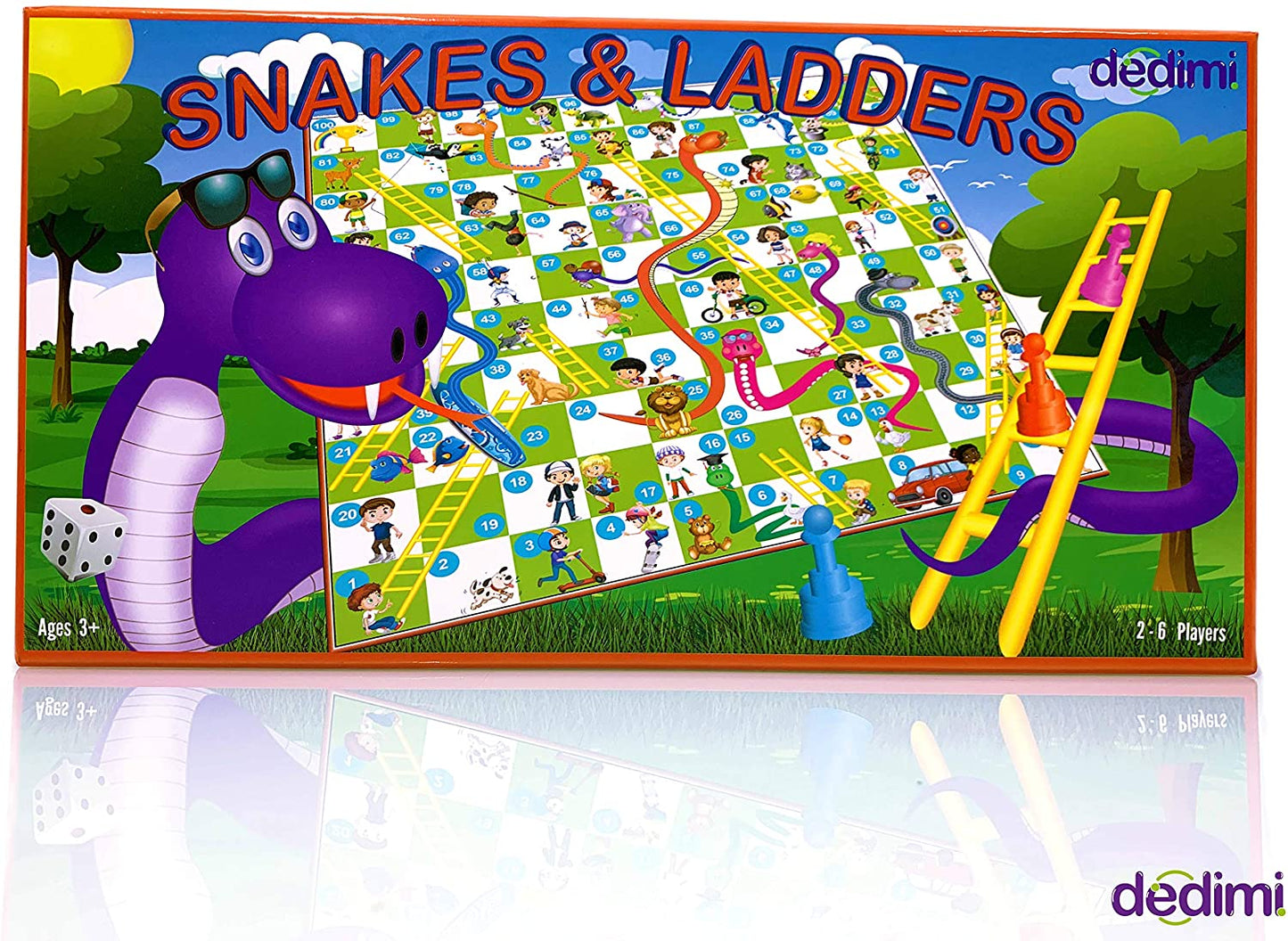 Snakes and Ladders Board Games for Kids-Classic Traditional game for boys, girls, friends and family quality time