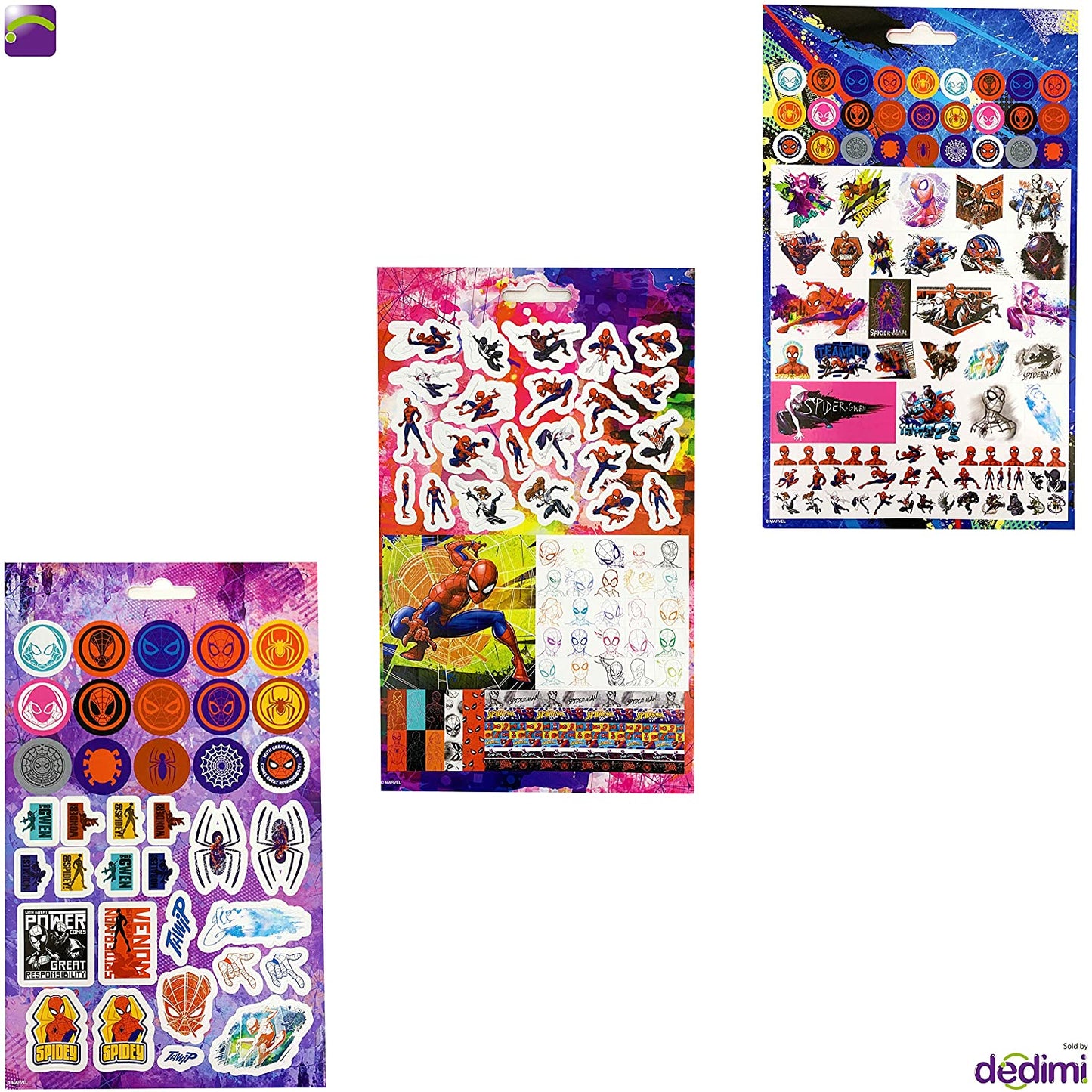 Spiderman Stickers for Children - Over 700 Stickers Pack - Several Characters Stickers, Iron Spidey Sticker, Symbiote Spidey Sticker, Spider-gwen Stickers And More