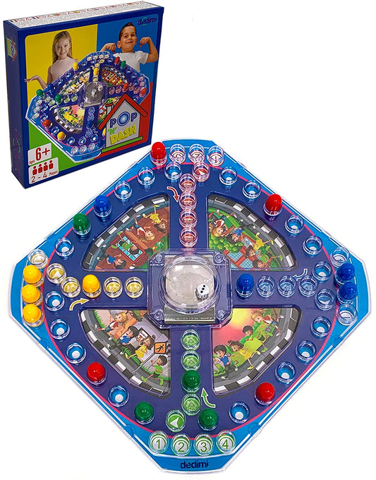 Pop n Dash Race Board Game for kids - Racing and Chasing to Base Game - Pop n Dash Family Fun Games Trivial Pursuit