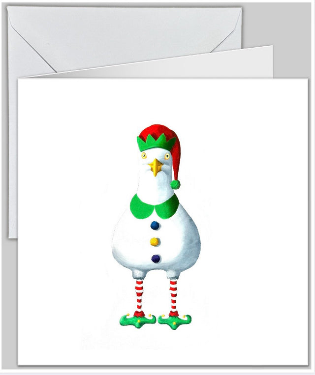 
Brighton Birds Christmas card: Elf