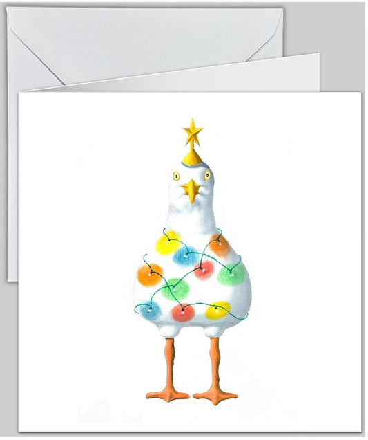 Brighton Birds Christmas card: Christmas Tree