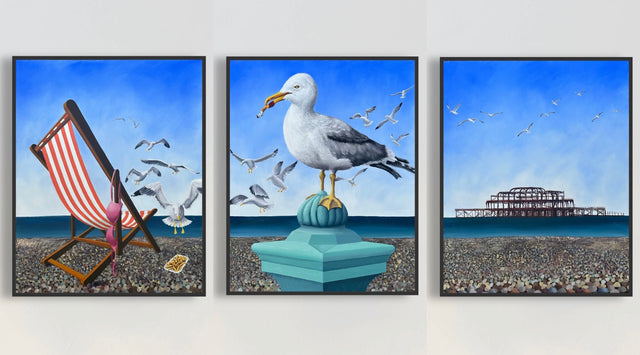 
Brighton Summer Time Trio: Brighton Beach Panorama