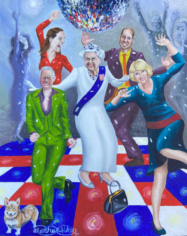 
“Party Weekend" Queen Elizabeth Memorial Print (unframed)