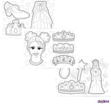 Fashion Princess Colouring book | Artist Sketch Pad | 40 pages paper colouring book for girls | LARGE | A3 size art set
