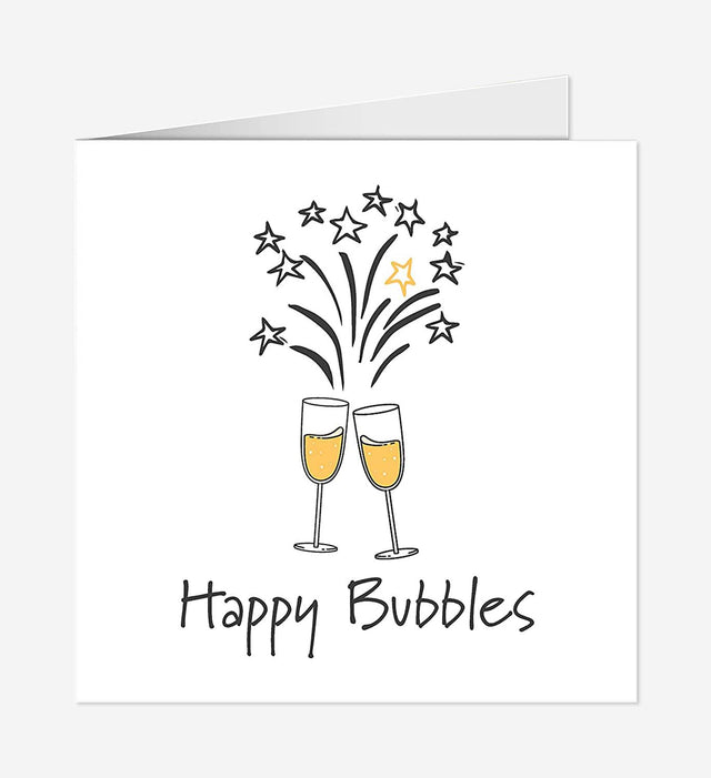 
Happy Bubbles Birthday Card - Birthday Card for Him Her Men Women - Celebration Congratulations - Birthday Card with Envelope