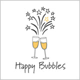 Happy Bubbles Birthday Card - Birthday Card for Him Her Men Women - Celebration Congratulations - Birthday Card with Envelope